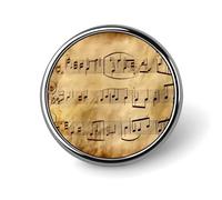 Épinglette ronde vintage en forme de note de musique pour femme, boutons et épingles, broche en métal, jolie broche rétro pour sac, chapeau, sac à dos, cravate, costume, accessoire de fête de mariage