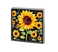 Épinglette tendance en forme de tournesol mignon pour homme et femme pour sac à dos, chapeau amusant - Broche personnalisée en métal - Boutons et épingles fantaisie (carré)