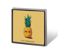 Épinglette tendance en métal avec citations d'ananas psychologiques pour homme et femme pour sac à dos, chapeau amusant (carré)