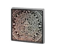 Épinglette tendance en métal pour sac à dos, chapeau et sac à dos, motif calendrier maya de la fin du monde (carré)