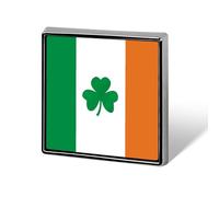 Épinglette tendance en métal pour sac à dos et chapeau avec inscription « Happy Irish Holidays » - Pour sac à dos, sac à dos - Carrée