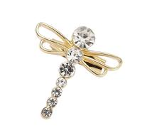 Épinglette tendance et sophistiquée en forme de libellules avec des motifs d'huile qui coule - Accessoire contrasté pour fête et costumes, Métal