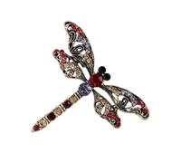 Épinglette tendance et sophistiquée en forme de libellules avec des motifs d'huile qui coule - Accessoire contrasté pour fête, costumes, épingles de collection, taille unique, Comme décrit