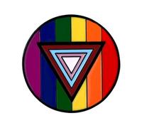 Épinglette triangle arc-en-ciel Pride en émail - 2,8 cm x 2,8 cm Badge d'égalité LGBTQ+ - Symbole inclus pour vestes, sacs à dos et collectionneurs