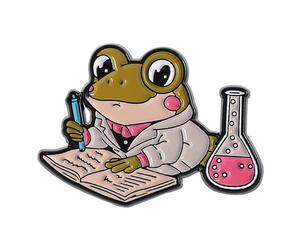 Épinglette unique de scientifique animalier comprenant des accessoires de laboratoire pour les passionnés Épinglette avec des modèles de microscope et de tubes à essai Accessoire sur le thème pour les