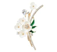 Épinglettes à fleurs émaillées, Épinglettes florales pour femmes | Épinglettes en émail avec strass - Épinglettes pour robes florales, bijoux tendance pour femmes pour les rencontres, les voyages