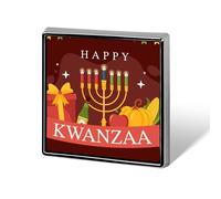 Épinglettes carrées émaillées pour la fête du patrimoine africain de Kwanzaa - Décorations de fête