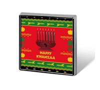 Épinglettes carrées émaillées pour la fête du patrimoine africain de Kwanzaa - Décorations de fête