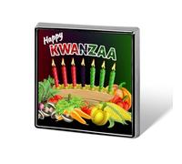 Épinglettes carrées émaillées pour la fête du patrimoine africain de Kwanzaa - Décorations de fête