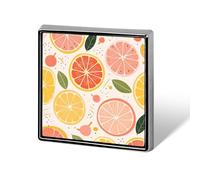 Épinglettes carrées en métal imprimé de fruits colorés pour sacs à dos ou revers, épingle de Saint-Valentin, accessoire de revers, 1,8 x 1,8 cm, aluminium, alliage d'aluminium