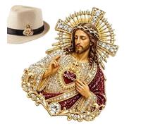 Épinglettes chrétiennes, broche cœur de Jésus Sa-cred, B, Fer