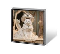 Épinglettes de revers personnalisées en forme de chat rococo de 2,5 cm pour costumes, broches drôles pour hommes et femmes, badges vintage pour sacs, vestes, sacs à dos, chapeaux, boutons, collection