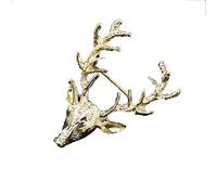 Épinglettes & Épinglettes Rétro Cornes d'or Forme Alliage Badge Collier Broche Ornement Artisanal Creativ