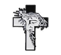 Épinglettes Jésus - Badge en métal Jésus Chrétien | Épinglettes de Jésus Chrétiennes | Broche religieuse | Épingles religieuses Jésus Chrétiennes Décoration pour Église du dimanche, 1.3x1.02x0.39