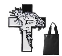 Épinglettes Jésus, broches pour sac à dos, épinglettes religieuses chrétiennes, 3,3 x 2,6 x 1 cm, figurines compactes décoratives pour église, école du dimanche, cadeaux de fête et matériau robuste
