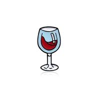 Épinglettes Lettre Anglais Vin Temps Bouteille Badge en Verre Collier Broche Bijoux avec Revers Pratique et Durable Pratique et Nice