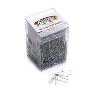 Épinglettes pour Chemises Leone Dell'Era en Acier Inoxydable 304 avec tête Goutte argentée - 0,54 x 26 mm - Pot en Plastique Transparent de 2 500 pièces