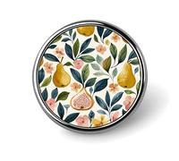 Épinglettes rondes unisexes à motif tourbillon psychédélique pour décoration et cadeau à des amis, Circular, Aluminium, Quartzite