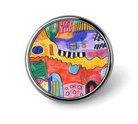 Épinglettes rondes unisexes pour chapeau de couleur vive, convient pour la décoration et pour offrir à des amis, Circular, Aluminium, Quartzite