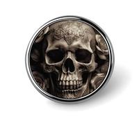 Épinglettes rondes unisexes pour chapeau de pirate - Convient pour la décoration et pour offrir à des amis, Circular, Aluminium, Quartzite