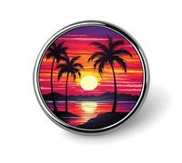 Épinglettes rondes unisexes pour chapeau de tigre du Bengale, convient pour la décoration et pour offrir à des amis, Circular, Aluminium, Quartzite