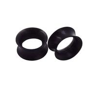 Epinki 2PCS Écarteur Boucle d'oreille, Écarteur 18mm en Silicone pour Homme Femme Ecarteur Oreilles Plug Creole Noir