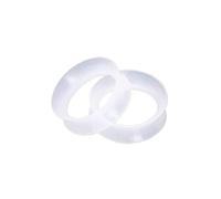 Epinki 2PCS Écarteur Oreille Plug, Écarteur 12mm en Silicone pour Homme Femme Piercing Oreille Creole Transparent