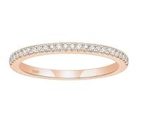 Epinki Bagues Femmes Argent 925, Éternité avec Zirconium Blanche Or Rose Anniversaire Alliance Bijoux avec Pierre Taille 65
