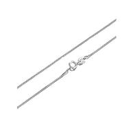 Epinki Collier Argent 925 Femme 40-50 CM, Chaîne de Boîte 0.8-1.5MM Bijoux Chaîne Maille