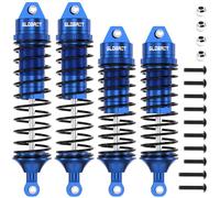 EPINON Amortisseurs d'huile RC avant et arrière en aluminium pour 1/10 Slash Stampede Rustler Bandit Hoss F-150 2WD/4x4 Pièces de rechange 5862 (4 pièces, bleu)