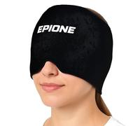 Epione Bonnet de soulagement de la migraine - Boston Tech Pack de gel rafraîchissant à 360° pour maux de tête, migraines et douleurs sinusales, poche de glace réutilisable avec housse de compression