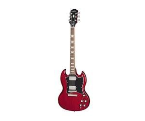 Epiphone SG Standard Cherry - Modèle à Double Pan Coupé
