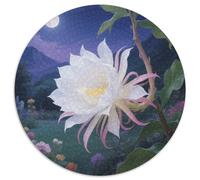 Epiphyllum, Puzzle Inspirant Circulaire 1000 Pièces avec, Destiné À Ceux en Quête De Beauté Et De Calme 1000pcs (67.5x67.5cm)
