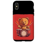 Épique batterie solo avec cet ours en peluche à bascule Coque pour iPhone X/XS