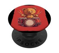 Épique batterie solo avec cet ours en peluche à bascule PopSockets PopGrip Adhésif