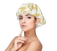 Épis de blé et de céréales dorés,Bonnet de nuit en satin pour adulte - Bonnet de nuit élastique pour femme, couvre-cheveux de nuit