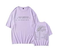 Episode 1: Zero Frontier T-Shirt 2026 Support T-Shirt Imprimé Coton Col Rond Manches Courtes(Purple,4XL)