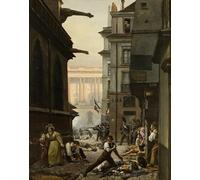 Épisode du 29 juillet 1830 au matin (1831) Affiche imprimée de Paul Claude-Michel Carpentier (18 x 24 cm)