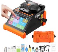 Épisseur de fibre optique VEVOR, 6 moteurs, épissure fusion, alignement cœur/gaine, épissure en 6 s, chauffage en 13 s, écran tactile, épissure fusion 3 en 1, batterie 7800 mAh pour SM MM DS NZDS