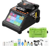 Épissoir à fibre optique VEVOR, 6 moteurs, alignement du cœur & de la gaine, avec épissure rapide de 6 s & temps de chauffe de 13 s, écran LCD 5 pouces, support de fibre 3 en 1, batterie 7800 mAh pour