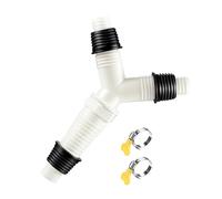 Épissure de tuyau de drainage - ABS 20cm, connecteur de tee, raccord de conduit de fuite, ajustement serré | Design anti-reflux, adaptateur de drainage pour applicateur, connecteur de machine de