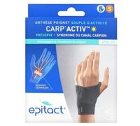 Epitact Carp'Activ Orthèse Poignet Souple d'Activité Préserve Syndrome du Canal Carpien Gauche Taille S 1 unité