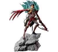 Epitome Eren Jaeger Levi Figurine de Captain Levi Figurine d'action personnage de l'anime Scène de bataille en PVC Décoration de bureau Objets de collection Ornements Cadeau