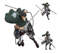 Epitome Eren Yeager Figurine Levi Scout Regiment Action Figure Cosplay Anime Modèle d'anime mobile en PVC Statue de collection Ornements de bureau Cadeaux