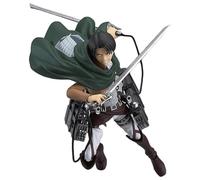 Epitome Eren Yeager/Mikasa/Levi - Figurine géante attaquante avec articulations mobiles - Statue en PVC - Décoration de bureau - Cadeau pour les fans (Style 1)