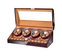 Epitope Remontoir de montre - 8 + 12 emplacements, moteur silencieux, coussin de montre souple et flexible, coque en bois avec extérieur peinture piano, accessoires parfaits pour shaker de montre