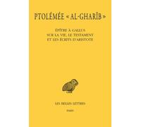 Epître À Gallus Sur La Vie, Le Testament Et Les Écrits D'aristote