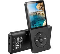 EPKH-64Go Lecteur MP3 Bluetooth 5.3 Lecteur Musical avec Haut-Parleur Baladeur Portable sans Perte HiFi 70H Ultra-Longue Autonomie MP3 Sport avec Radio FM, Carte TF Jusqu`à 128 Go(sans Casque)-Noir