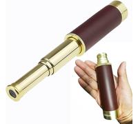 EPKH-AniWorld Poche Monoculaire, Voile Monocular Jumelles Telescopoe Longue-Vue Rétro de Pirate de 25 x 30 CM en Laiton avec étui à Rabat de Transport