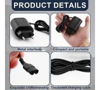 EPKH-Chargeur Adaptateur 12V pour Braun Rasoir Électrique Séries 9/7/6/5/4/3/2/1, Chargeur Rasoir Braun, Câble Alimentation Rasoir Braun, Cordon de Recharge pour Rasoir Braun, Protection Multiple, 0.